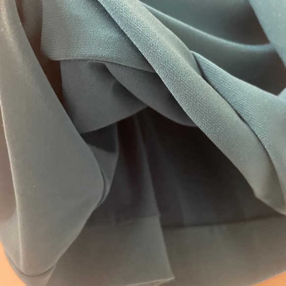 WHBM Blue Sleeveless Tie-Neck Blouse Top, size XXS - Picture 8 of 9